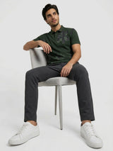Men T-Shirt PRINT Green Regular Fit
