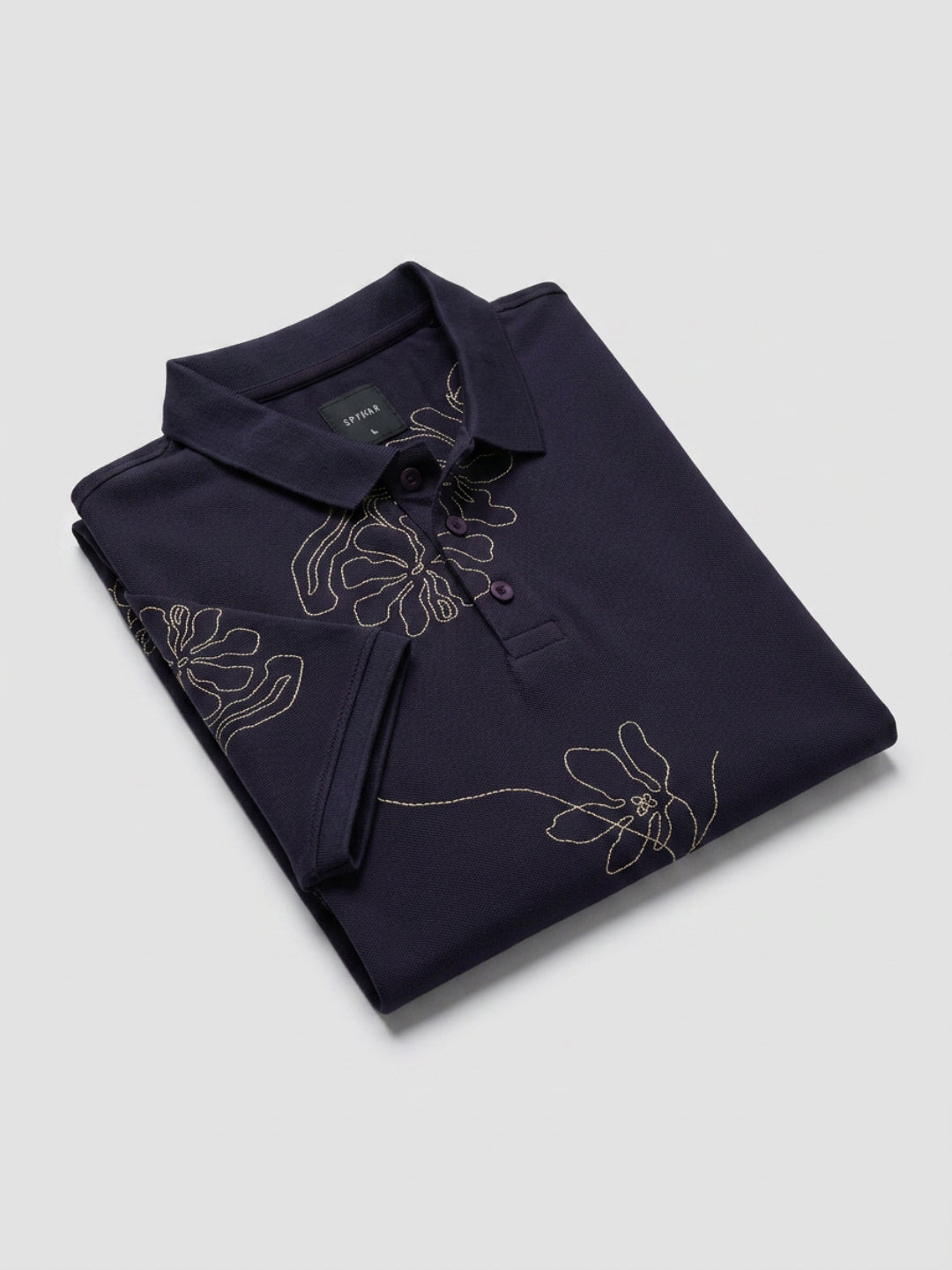 Men T-Shirt PRINT Navy Blue Regular Fit