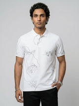 Men T-Shirt PRINT White Regular Fit