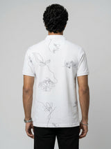 Men T-Shirt PRINT White Regular Fit