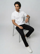 Men T-Shirt PRINT White Regular Fit