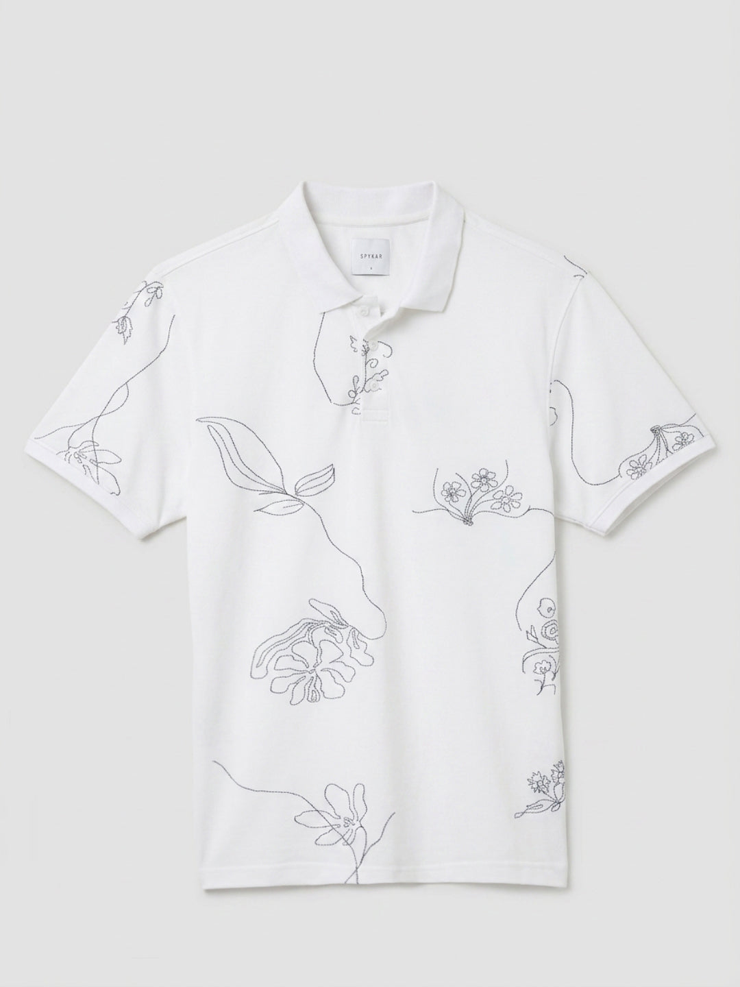 Men T-Shirt PRINT White Regular Fit