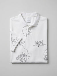 Men T-Shirt PRINT White Regular Fit
