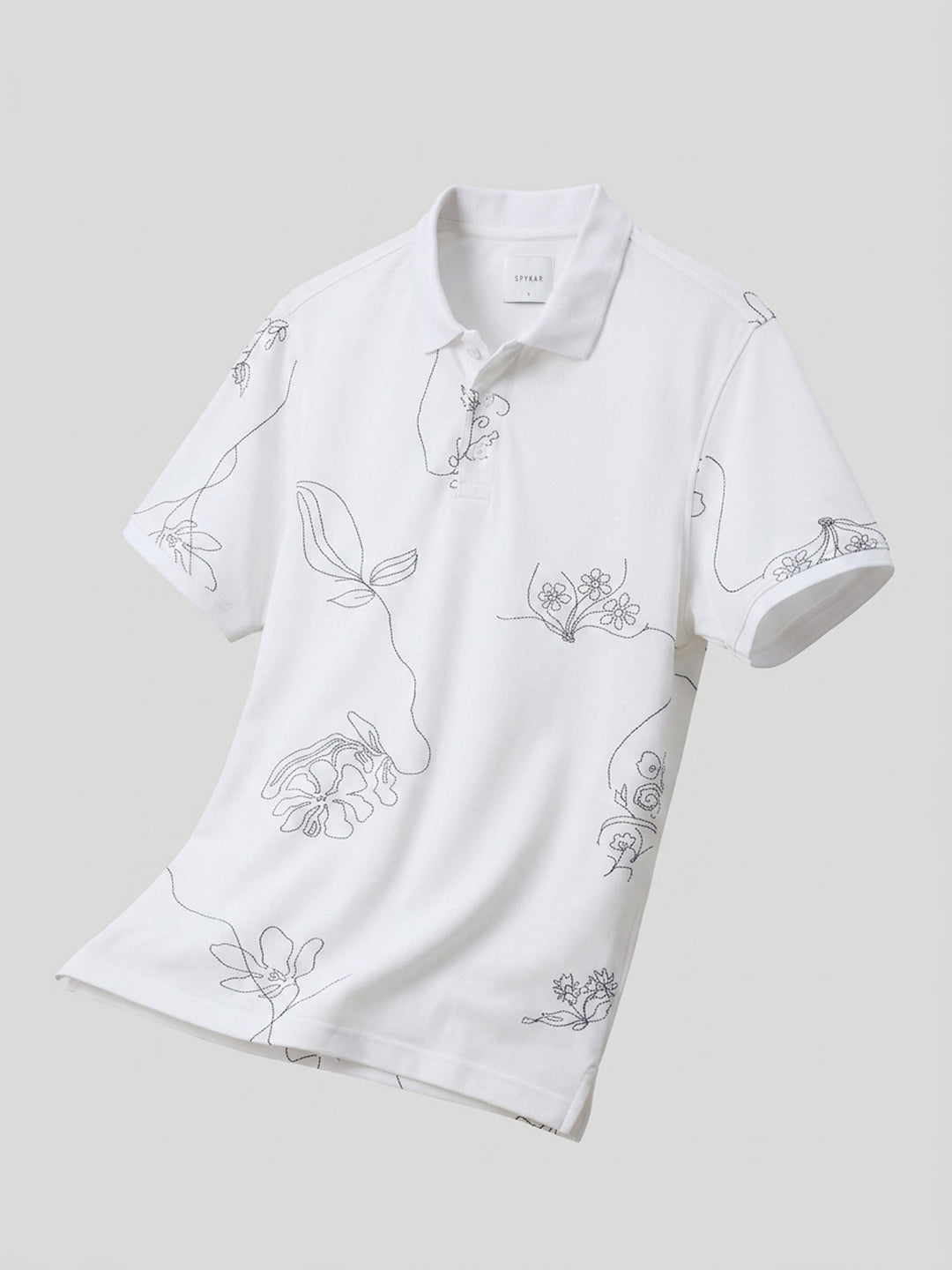Men T-Shirt PRINT White Regular Fit
