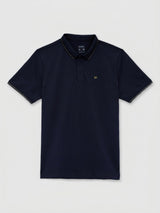 Men T-Shirt Solid Navy Blue Regular Fit