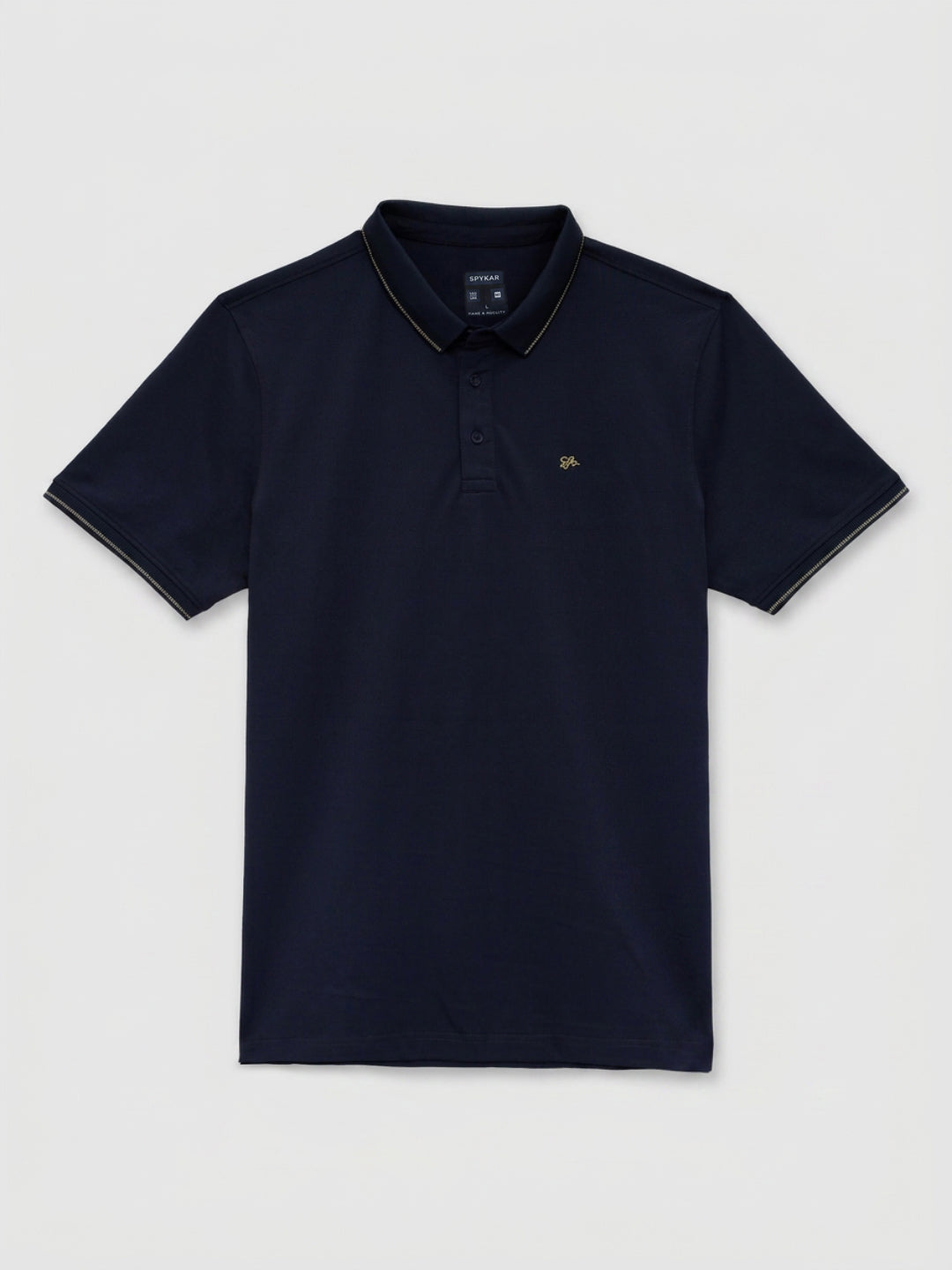 Men T-Shirt Solid Navy Blue Regular Fit