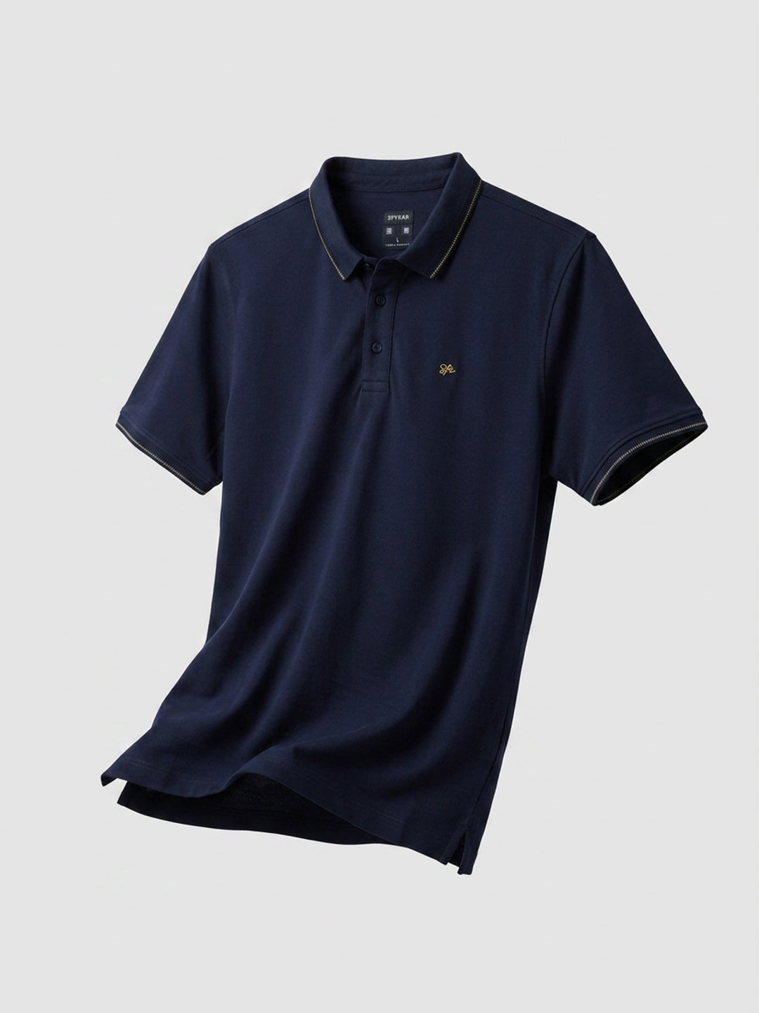 Men T-Shirt Solid Navy Blue Regular Fit