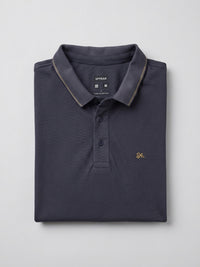 Men T-Shirt Solid Grey Regular Fit