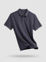 Men T-Shirt Solid Grey Regular Fit