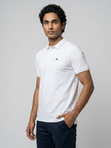 Men T-Shirt Solid White Regular Fit