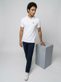 Men T-Shirt Solid White Regular Fit