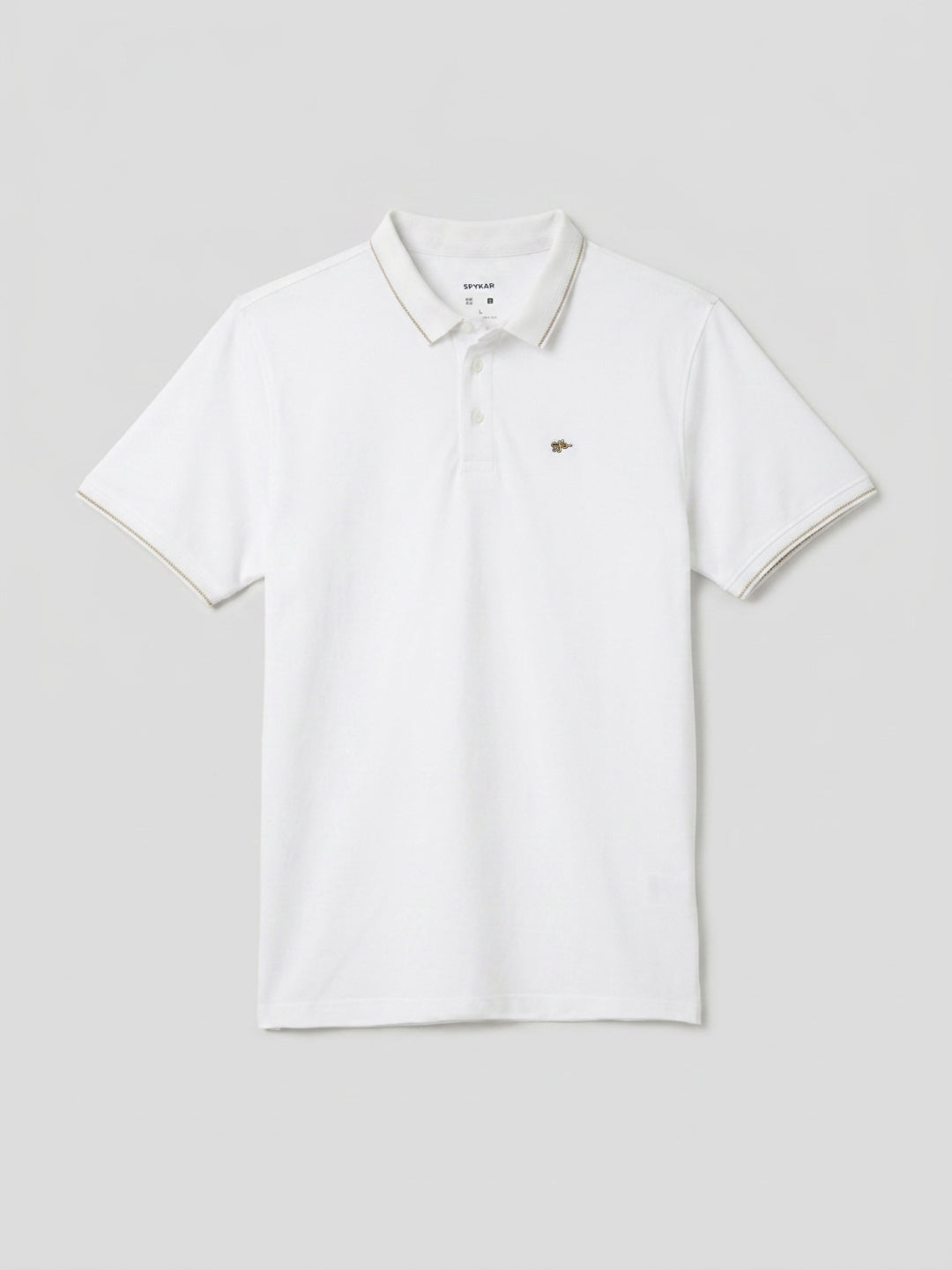 Men T-Shirt Solid White Regular Fit