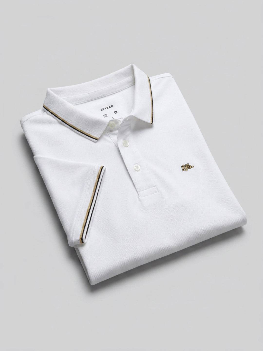 Men T-Shirt Solid White Regular Fit