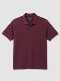 Men T-Shirt Textured Maroon Regular Fit