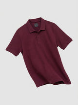 Men T-Shirt Textured Maroon Regular Fit