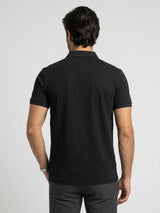 Men T-Shirt Solid Black Regular Fit