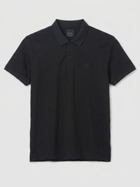Men T-Shirt Solid Black Regular Fit