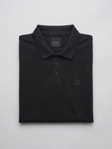 Men T-Shirt Solid Black Regular Fit
