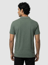 Men T-Shirt Solid Green Regular Fit