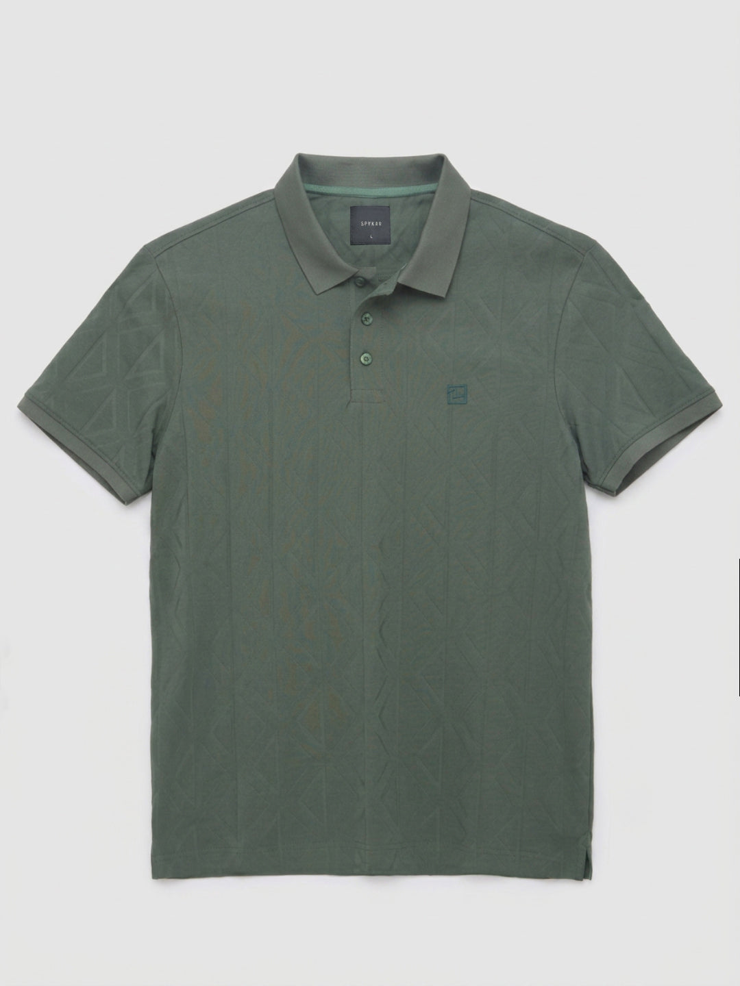 Men T-Shirt Solid Green Regular Fit