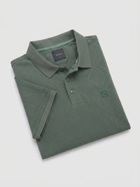 Men T-Shirt Solid Green Regular Fit
