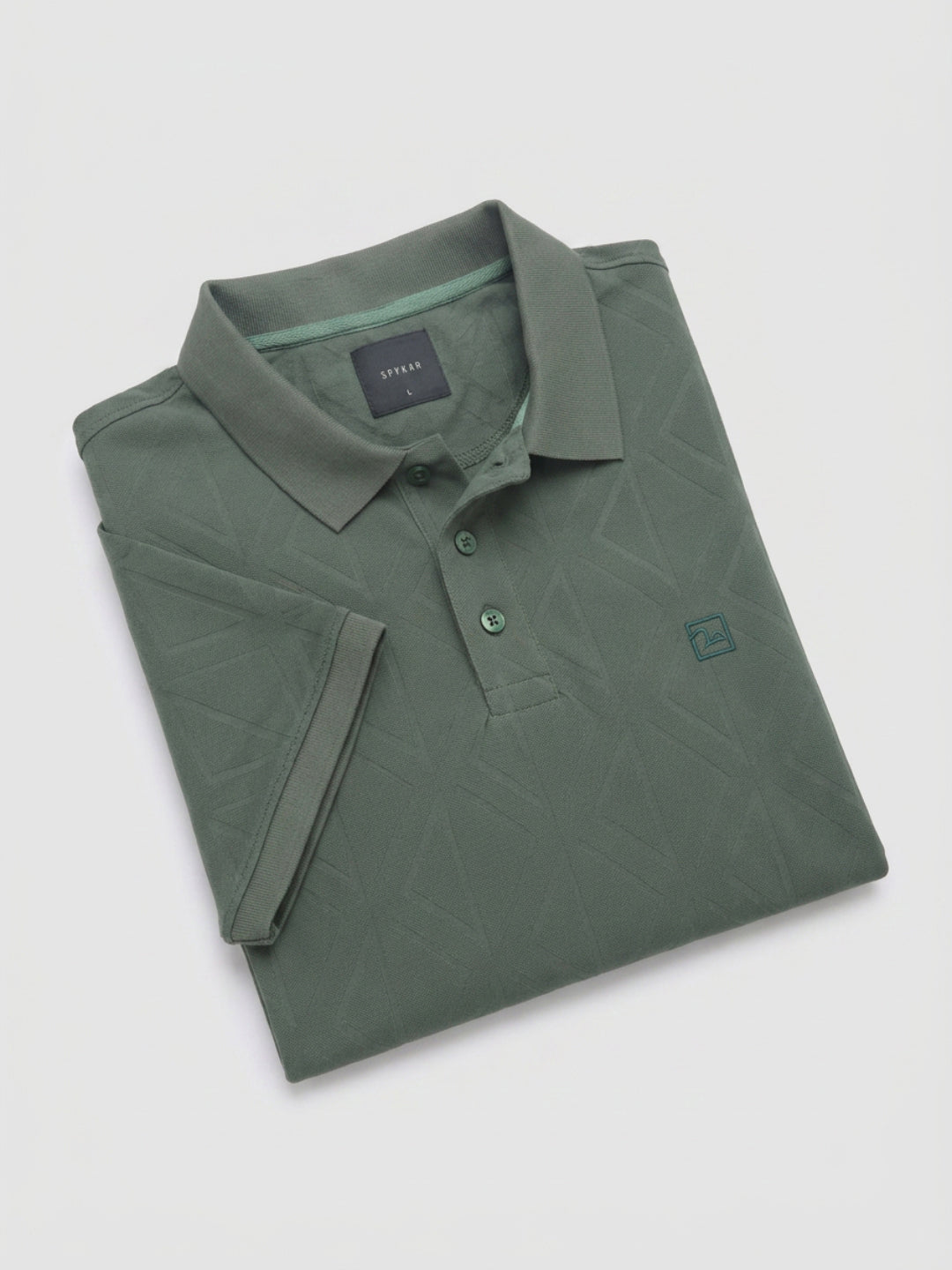 Men T-Shirt Solid Green Regular Fit