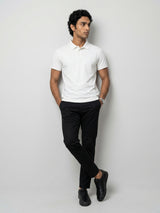 Men T-Shirt Solid White Regular Fit