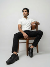 Men T-Shirt Solid White Regular Fit