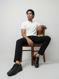 Men T-Shirt Solid White Regular Fit