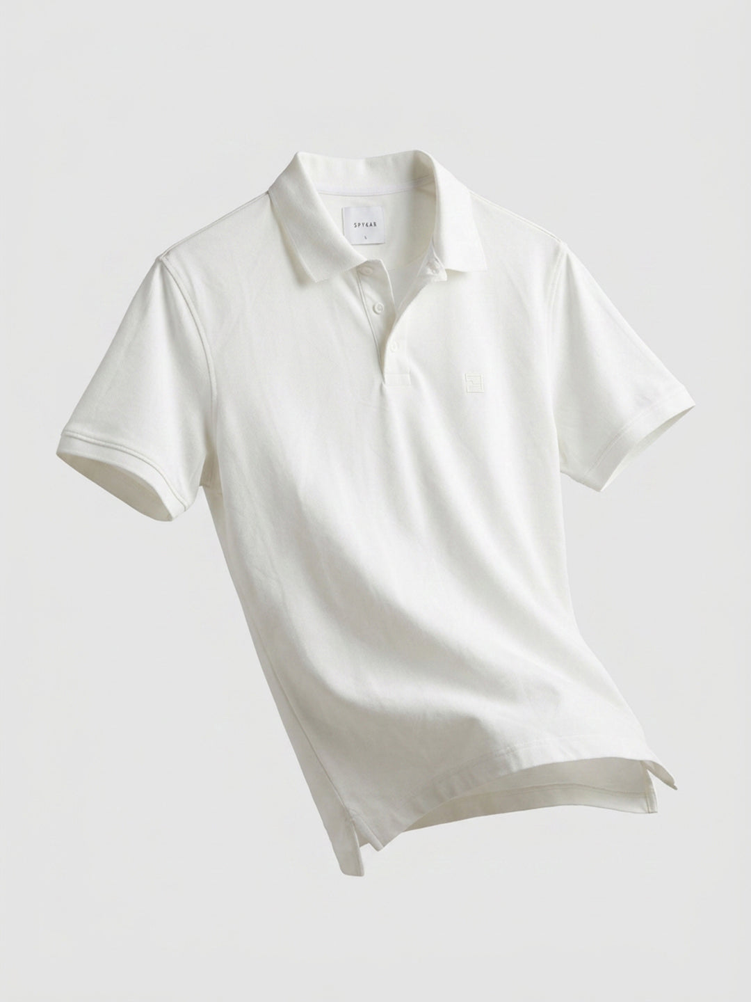 Men T-Shirt Solid White Regular Fit