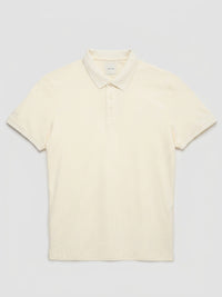 Men T-Shirt Solid Off-White Regular Fit