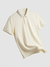 Men T-Shirt Solid Off-White Regular Fit