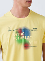 Men T-Shirt Yellow Solid Slim Fit