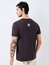 Men T-Shirt Grey Solid Slim Fit