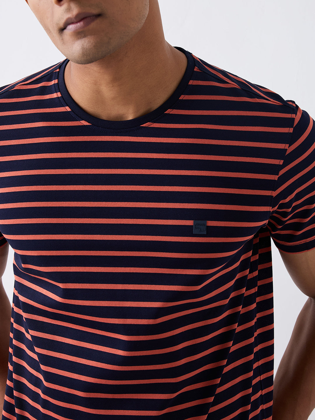 Spykar Pink Slim Fit Casual T-Shirt For Men