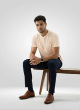 Men T-Shirt Print Pink Regular Fit