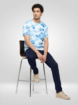 Men T-Shirt Print White Regular Fit