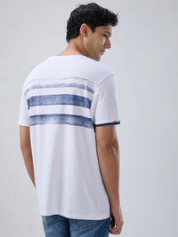 Men T-Shirt Graphic White Regular Fit