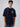 Men T-Shirt Textured Navy Blue Regular Fit
