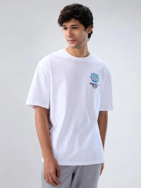Men T-Shirt Graphic White Relaxed Fit