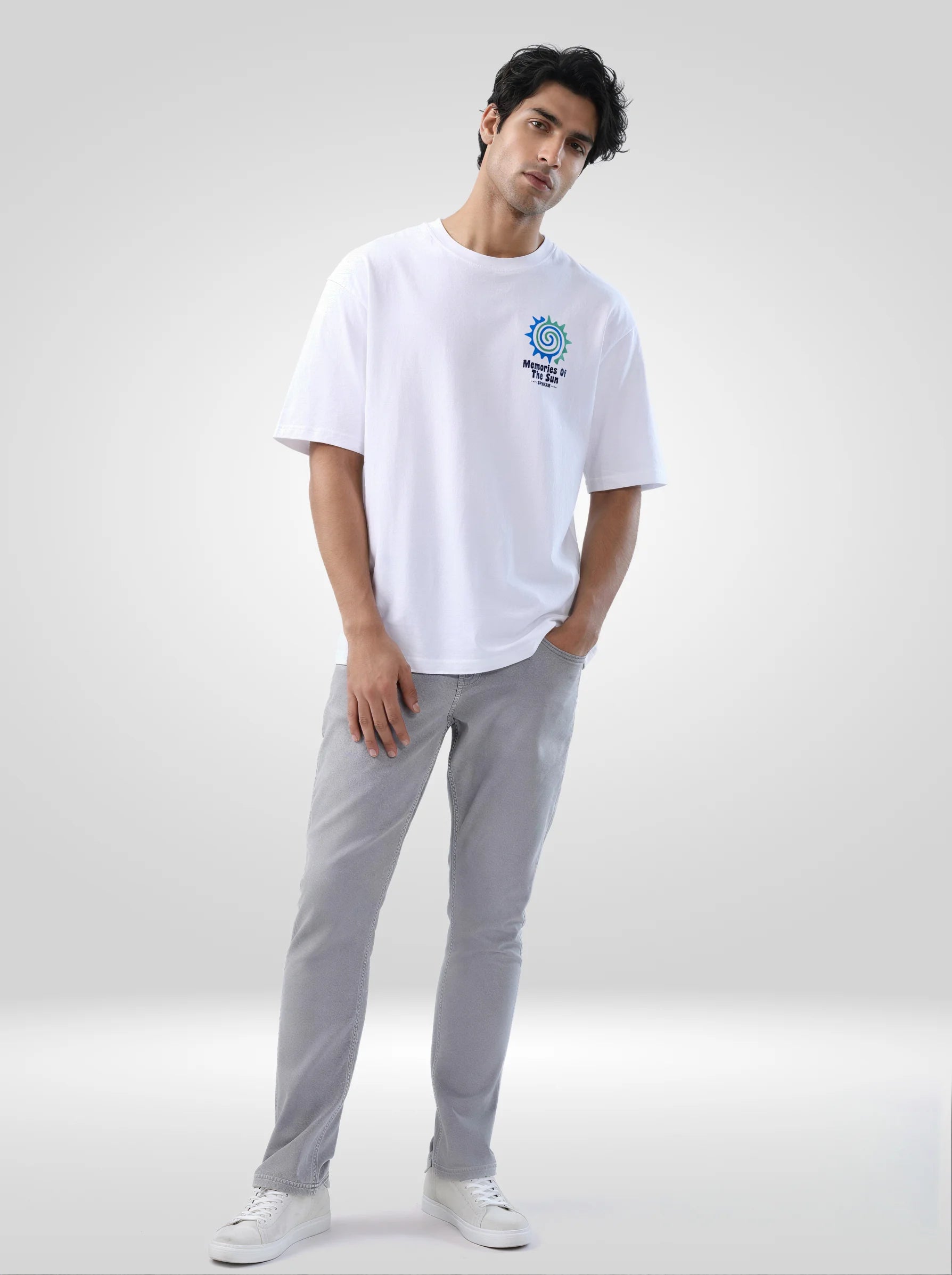 Men T-Shirt Graphic White Relaxed Fit