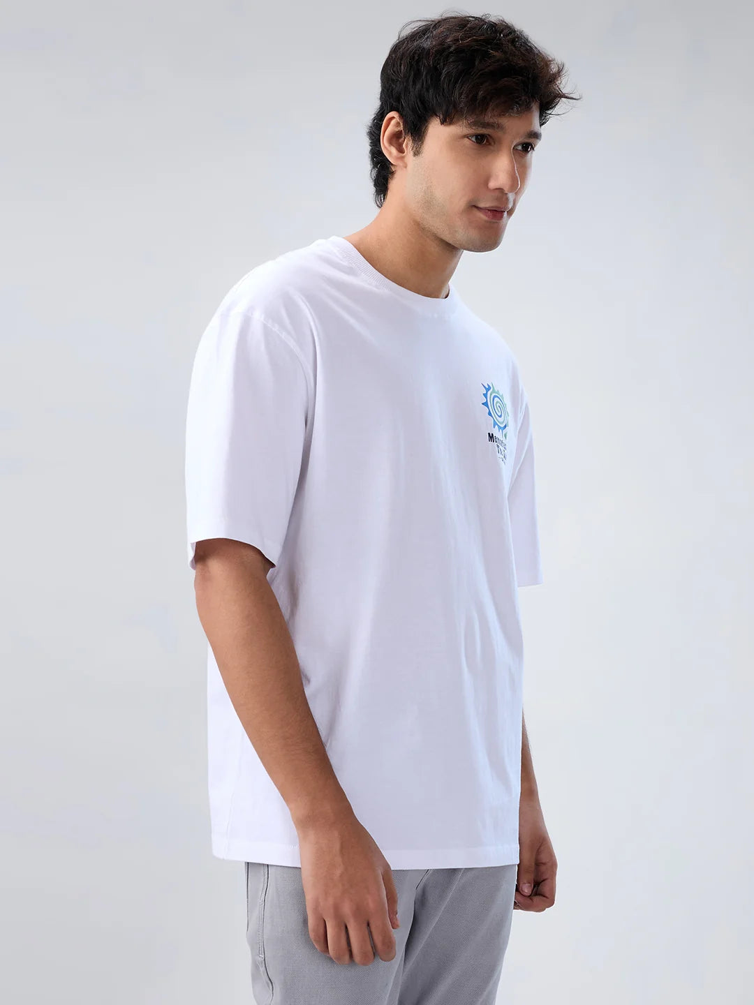 Men T-Shirt Graphic White Relaxed Fit