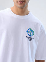 Men T-Shirt Graphic White Relaxed Fit