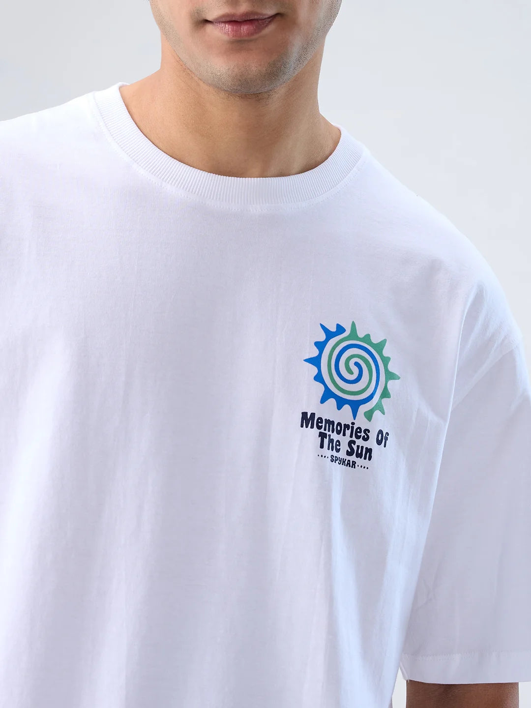 Men T-Shirt Graphic White Relaxed Fit