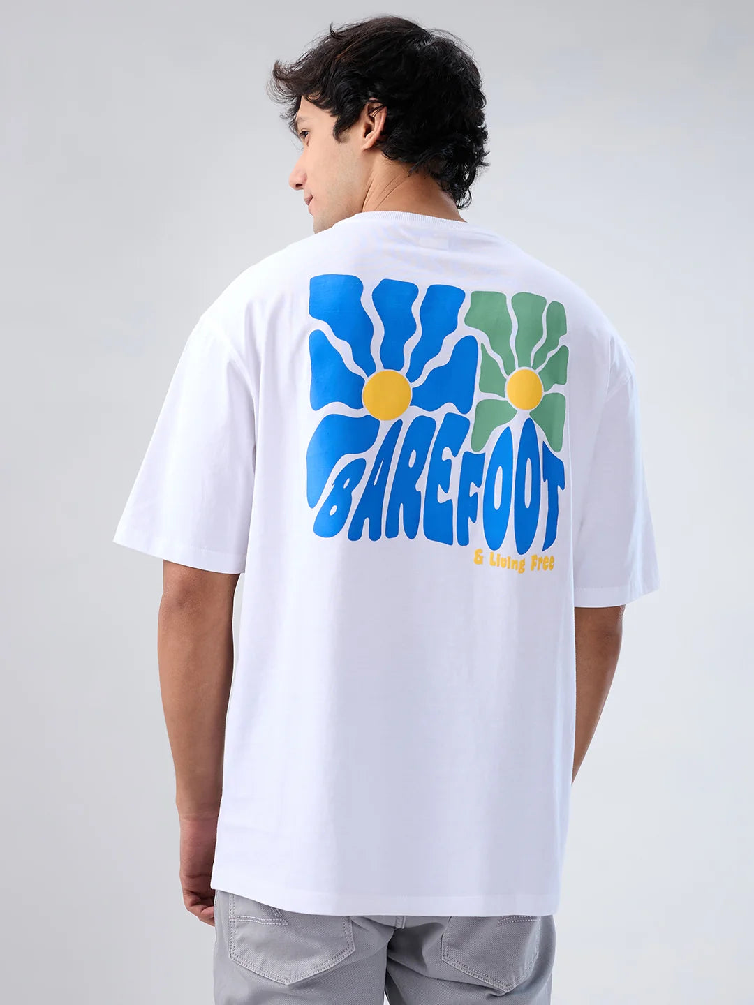 Men T-Shirt Graphic White Relaxed Fit