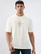 Men T-Shirt Graphic Off White Relaxed Fit