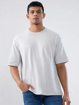 Men T-Shirt Graphic Grey Relaxed Fit