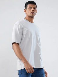 Men T-Shirt Graphic Grey Relaxed Fit