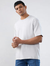 Men T-Shirt Graphic Grey Relaxed Fit