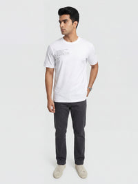 Men T-Shirt Graphic White Relaxed Fit